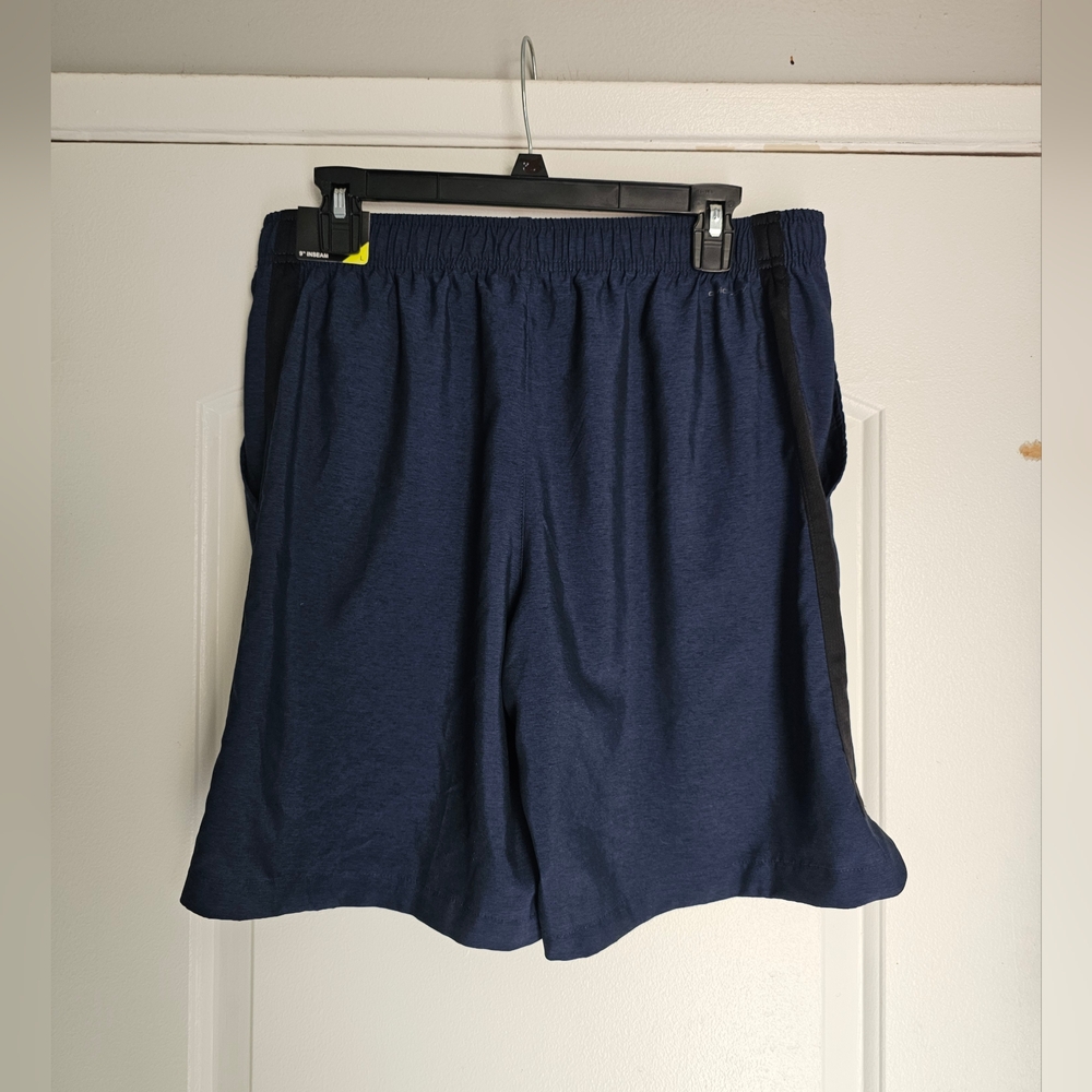 Men's Al1ve 9 Inch Shorts Blue Chambray  Shorts Large